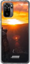 6F hoesje - geschikt voor Xiaomi Redmi Note 10 Pro -  Transparant TPU Case - Rock Formation Sunset #ffffff