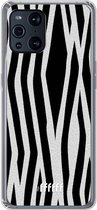 6F hoesje - geschikt voor OPPO Find X3 Pro -  Transparant TPU Case - Zebra Print #ffffff