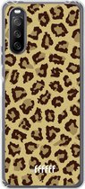 6F hoesje - geschikt voor Sony Xperia 10 III -  Transparant TPU Case - Jaguar Print #ffffff