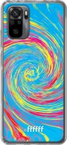 6F hoesje - geschikt voor Xiaomi Redmi Note 10 Pro -  Transparant TPU Case - Swirl Tie Dye #ffffff