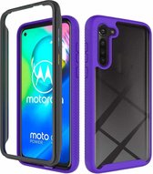 Voor Motorola Moto G8 Power (EU-versie) Sterrenhemel Solid Color-serie Schokbestendige pc + TPU-beschermhoes (paars)