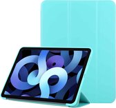 TPU drievoudige horizontale slimme leren flip-hoes met slaap- / wekfunctie en houder voor iPad Air (2020) 10.9 (mintgroen)