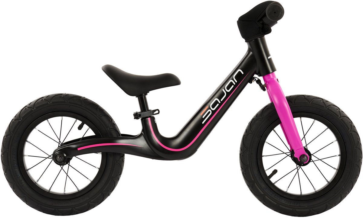 Bol.com Sajan Loopfiets - Magnesium - Zwart-Roze aanbieding