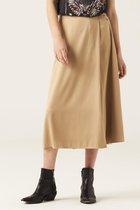 Garcia shiny polyester rok beigebruin - Maat L