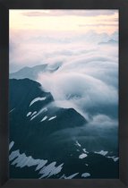 JUNIQE - Poster met houten lijst A Curtain of Clouds by @noberson