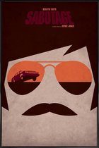 JUNIQE - Poster met kunststof lijst Beastie Boys - Sabotage -13x18