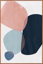JUNIQE - Poster met kunststof lijst Graphic 150 H -40x60 /Blauw &