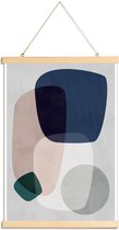 JUNIQE - Posterhanger Graphic 190 -40x60 /Blauw & Grijs