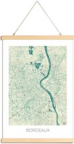 JUNIQE - Posterhanger Bordeaux - vintage stadskaart -30x45 /Groen &