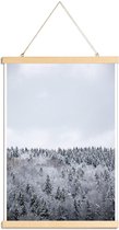 JUNIQE - Posterhanger White Winter Forest -30x45 /Grijs & Wit