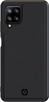 Valenta - Samsung Galaxy A12 Hoesje - Back Case Snap - Leer - Zwart
