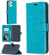 Portemonnee Book Case Hoesje Geschikt voor: iPhone 12 Pro -  turquoise
