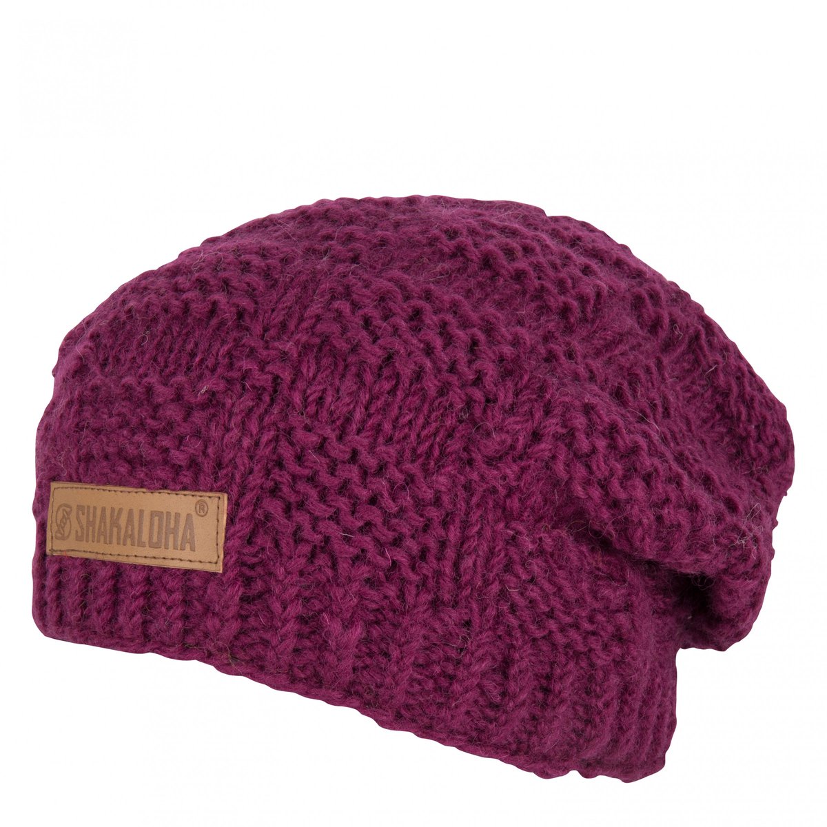 Shakaloha Gebreide Wollen Muts Heren & Dames Beanie Hat van schapenwol met polyester fleece voering - Baila Beanie Purple Unisex - One Size Wintermuts