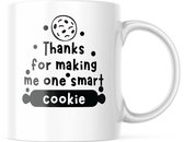 Mok Thanks for making me one smart cookie | Juf Bedankt Cadeau | Meester Bedankt Cadeau | Leerkracht Bedankt Cadeau | Einde schooljaar Bedankt Cadeau
