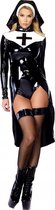 Saintlike Seductress Sexy Nun Costume - Black