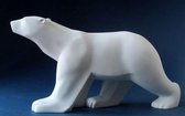 Pompon Ours Blanc polar. IJsbeer wit. Decoratief beeld. Grootte maat 17cm hoog 31 breed.