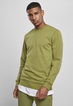 Urban Classics Sweater/trui -S- Basic Terry Crew Groen