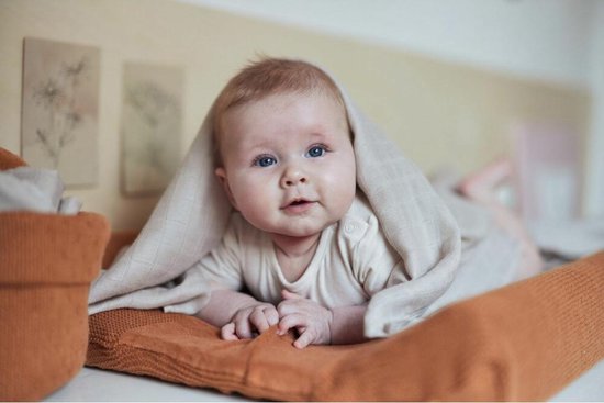 Jollein Baby Deken Ledikant 100x150cm - Basic Knit - Nougat