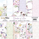 ScrapBoys Garden of love paperpad 12 vl+cut out elements-DZ GALO-10 190gr 20,3x20,3cm