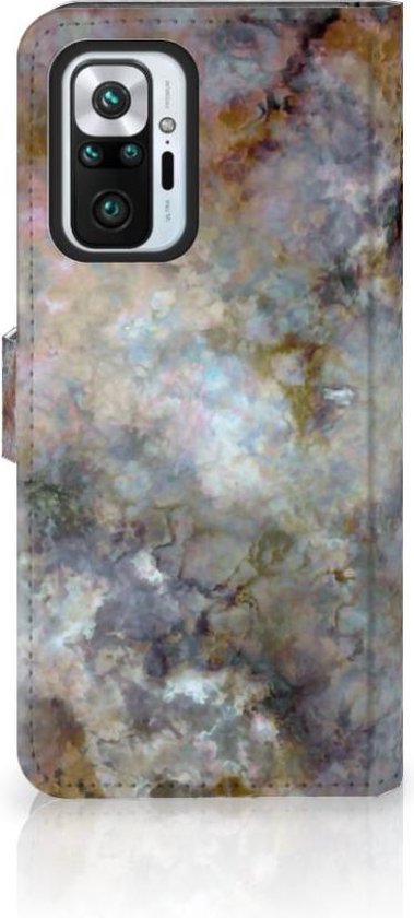 Étui pour téléphone portable Xiaomi Redmi Note 10 Pro Book Cover Marbre Grijs