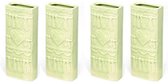 Set van 12x stuks radiator bak luchtbevochtigers / waterverdampers rechthoekig mint groen 19 cm - Waterverdamper verwarming