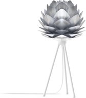Umage Silvia Mini tafellamp brushed steel - met tripod wit - Ø 32 cm