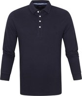 Profuomo Long Sleeve Polo Donkerblauw - maat L