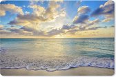 Muismat Strand en zee - Zonsopkomst boven de zee fotoprint muismat rubber - 27x18 cm - Muismat met foto