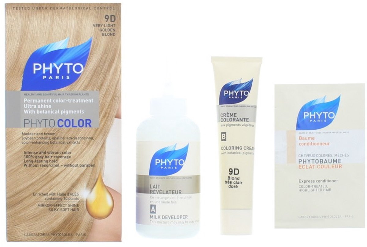 Phytocolor Haarkleuring - 9D Zeer Licht Goudblond
