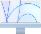 Apple iMac Apple M 61 cm (24") 4480 x 2520 Pixels 8 GB 256 GB SSD Alles-in-één-pc macOS Big Sur Wi-Fi 6 (802.11ax) Blauw