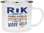 Mok - Top vent - Rik - Geëmailleerd - Gevuld met een snoepmix - In cadeauverpakking