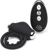 Fifty Shades Relentless Vibrations Remote Control Love Ring - Zwart