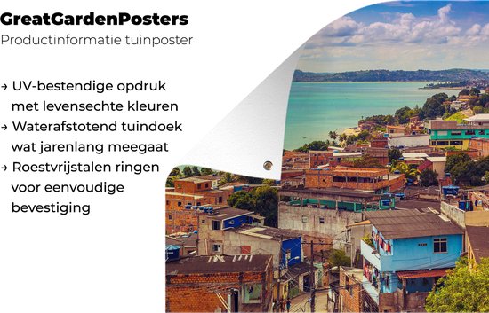 Itapajipe Bay à São Salvador près de Bahia au Brésil Affiche de jardin 60x40 cm - petit - Toile de jardin / Toile d'extérieur / Peintures pour l'extérieur (décoration de jardin)