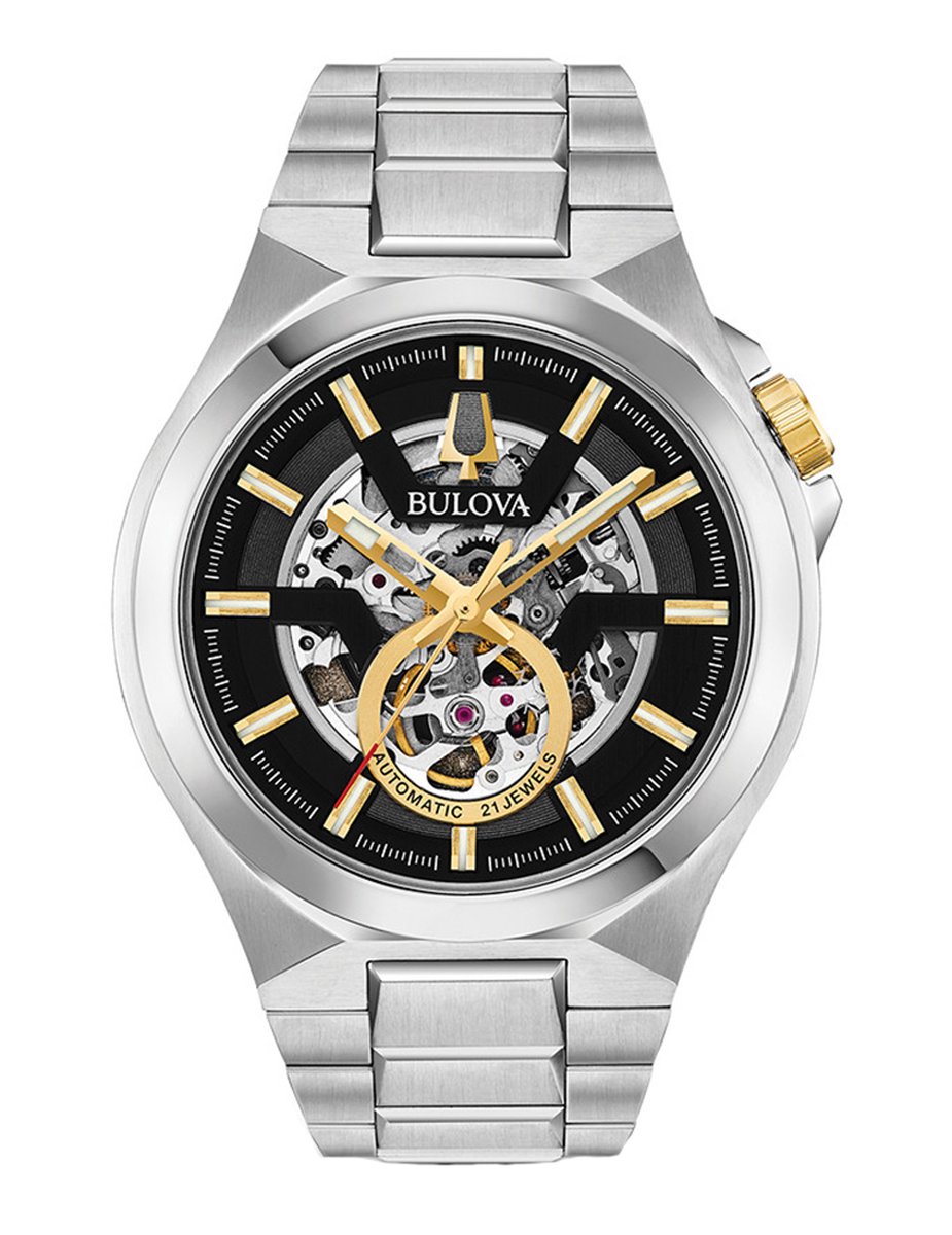 Bulova Classics- Maquina 98A224 Horloge - Staal - Zilverkleurig - Ø 46 mm