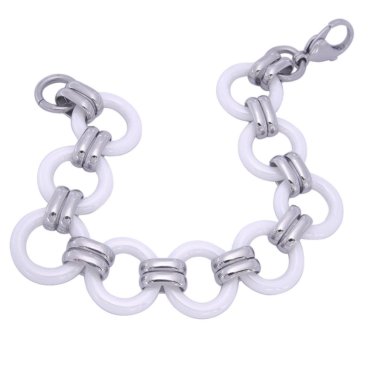 Orphelia ASG-053/1 - Armband - Roestvrij Staal - Keramiek - 20 CM