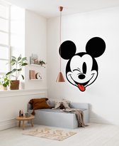 Fotobehang - Mickey Head Optimism 125x125cm - Rond - Vliesbehang - Zelfklevend