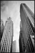 JUNIQE - Poster in kunststof lijst Barclay Street -20x30 /Grijs & Wit