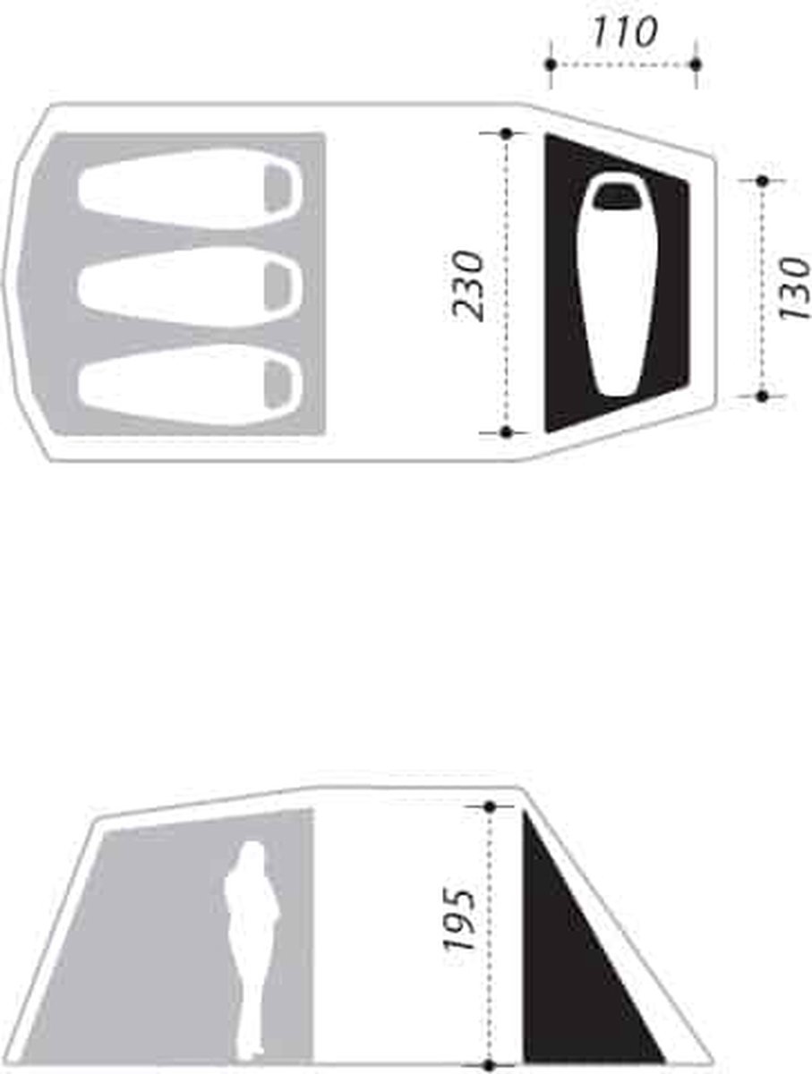 NOMAD® Dogon 3 (+1) Air Tent Single Bedroom - Uitbreiding