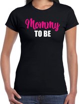 Mommy to be - t-shirt zwart voor dames - Cadeau aanstaande moeder/ zwanger / mama in verwachting M