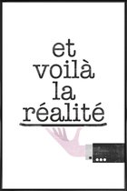 JUNIQE - Poster in kunststof lijst Réalité -30x45 /Wit