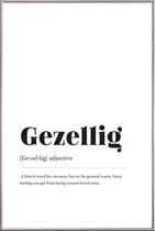 JUNIQE - Poster met kunststof lijst Gezellig -20x30 /Wit & Zwart