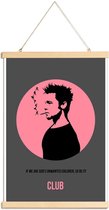 JUNIQE - Posterhanger Fight Club -20x30 /Roze & Zwart