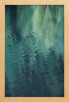 JUNIQE - Poster in houten lijst Forest In The Lake -20x30 /Groen &