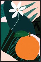 JUNIQE - Poster in kunststof lijst Orange -40x60 /Groen & Oranje