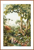 JUNIQE - Poster met kunststof lijst Botanical Forest -13x18 /Grijs &