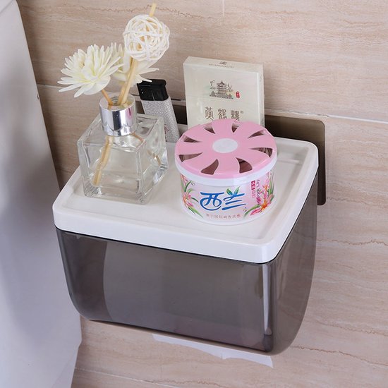 Decopatent de la porte-rouleau de papier toilette avec étagère jambe et fente Téléphone - Sans perçage - Hanging porte-papier toilette - Porte-rouleau de papier toilette