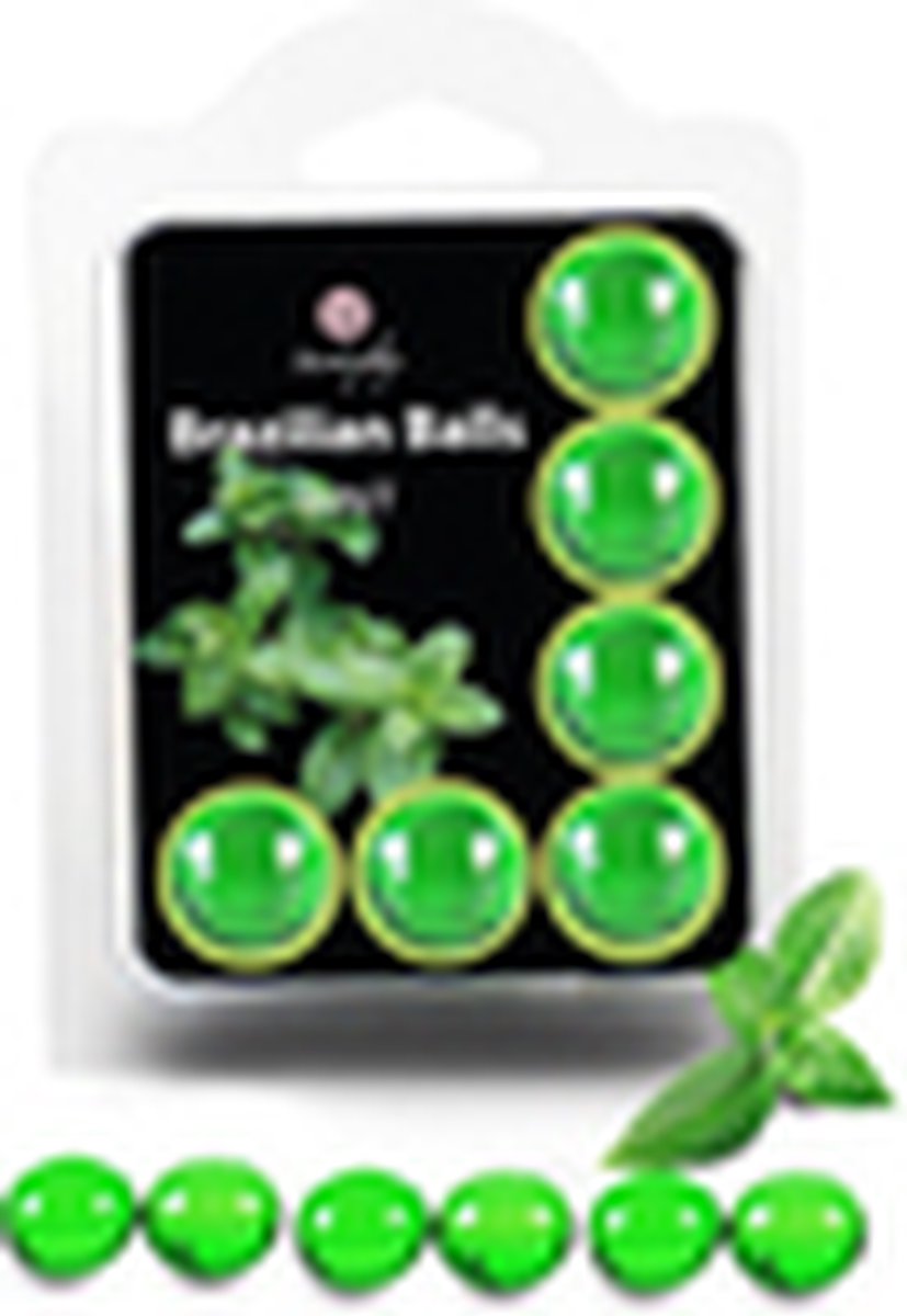 Secret Play Brazilian Balls - Massageolie - voor Erogene Zones - 6 Stuks - Muntsmaak