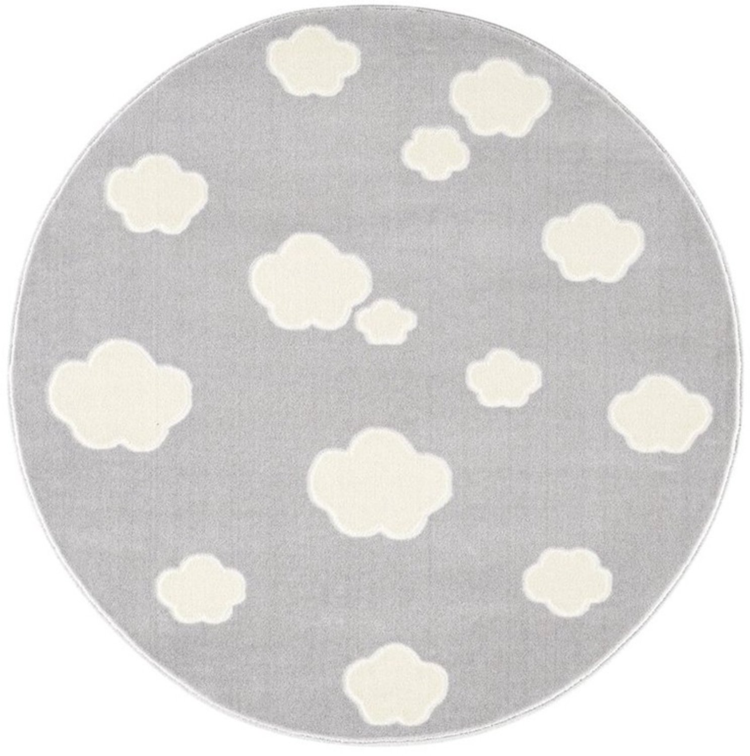 Livone Tapijt Ø 133 cm Happy Rugs Sky Cloud Grijs - Wit