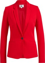 WE Fashion Dames tricot getailleerde stretch blazer