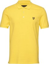 Lyle & Scott - Heren Polo SS Plain Polo Shirt - Geel - Maat S